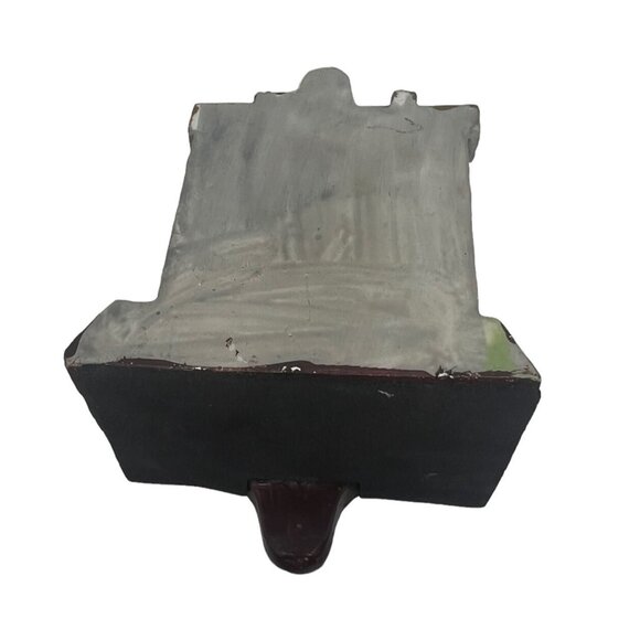 Santa Claus Presents Fireplace Vintage Cast Iron Base Holder Hanger Christmas - Picture 2 of 7